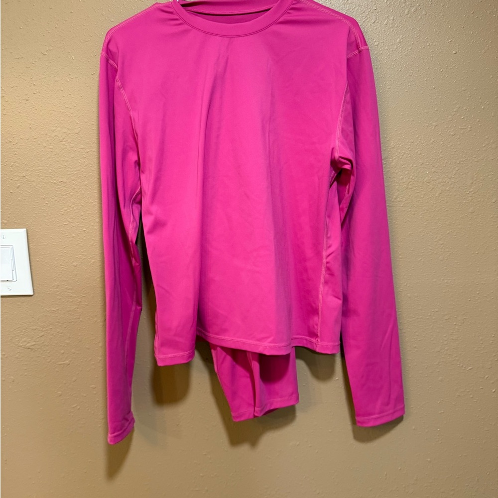Bright Pink Long Sleeve active wear set